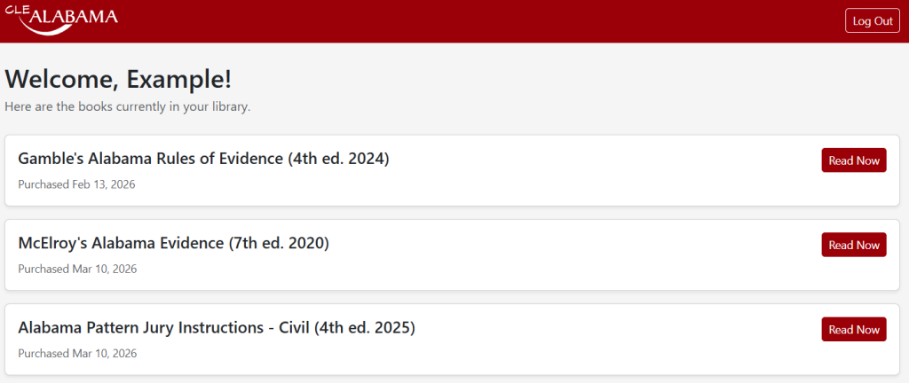example library page